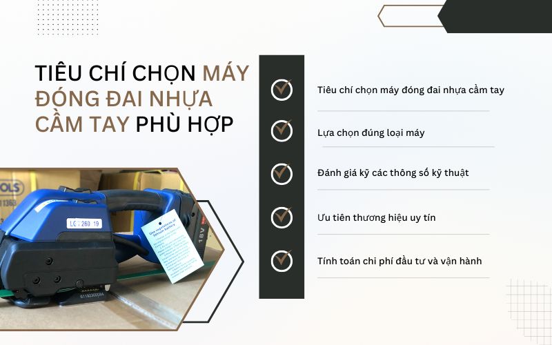 Tiêu chí chọn máy đóng đai nhựa cầm tay phù hợp