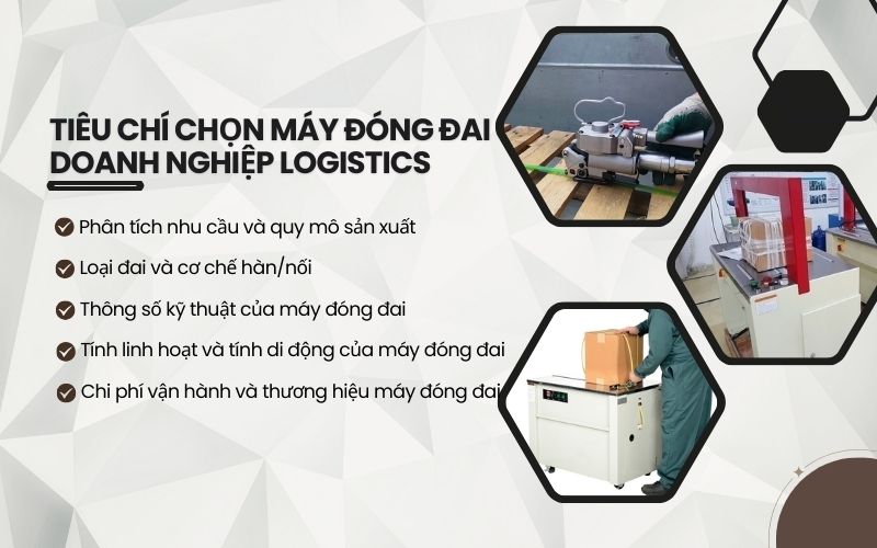 Top 5 tiêu chí chọn máy đóng đai cho doanh nghiệp Logistics
