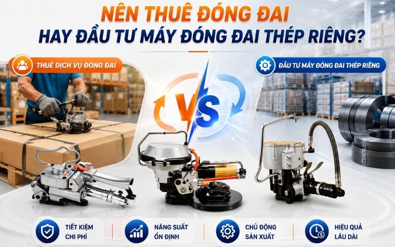Nên thuê đóng đai hay đầu tư máy đóng đai thép riêng