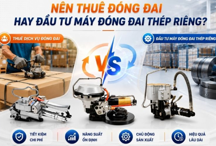 Nên thuê đóng đai hay đầu tư máy đóng đai thép riêng