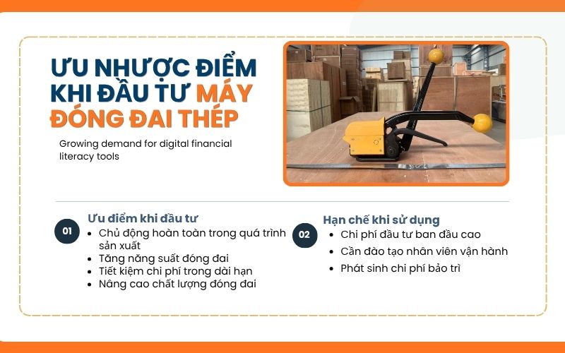 Ưu nhược điểm khi đầu tư máy đóng đai thép
