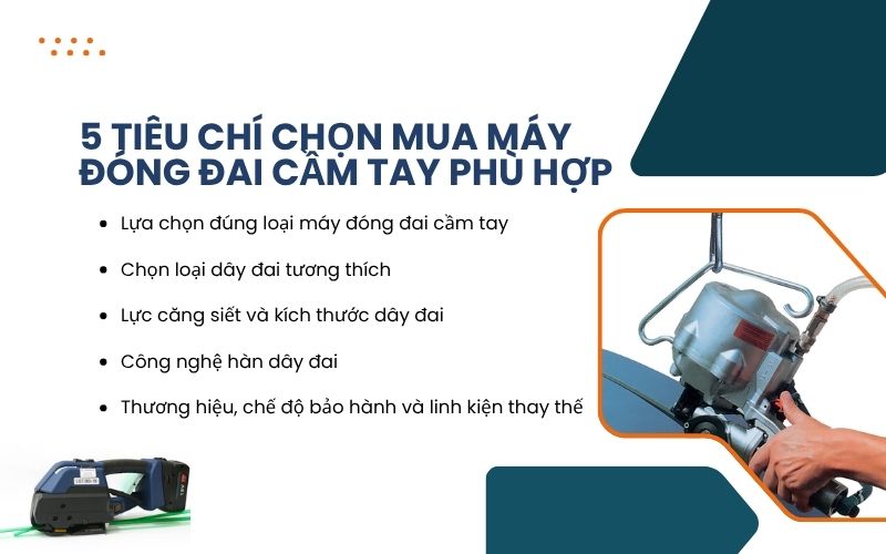 5 Tiêu chí chọn mua máy đóng đai cầm tay phù hợp