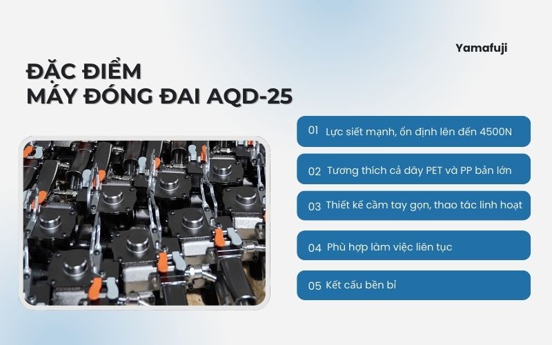 Đặc điểm của máy đóng đai AQD-25