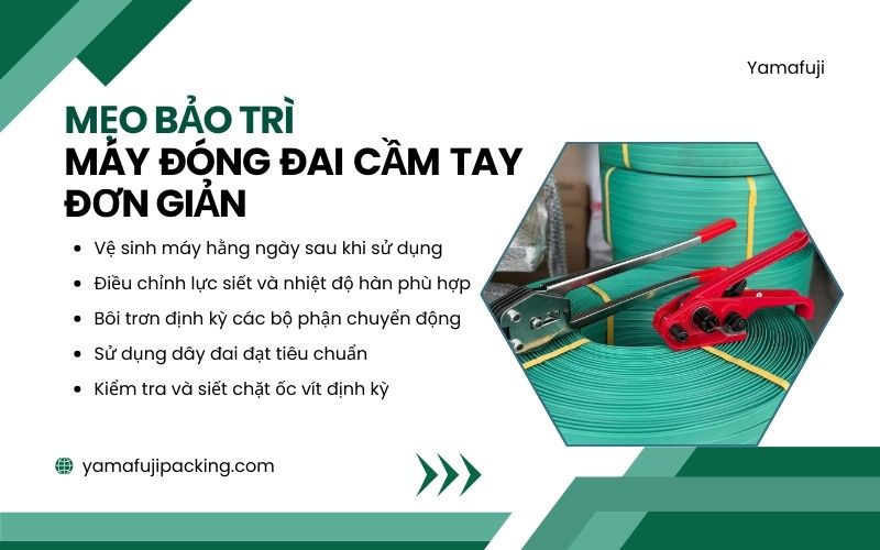 Mẹo bảo trì máy đóng đai cầm tay đơn giản