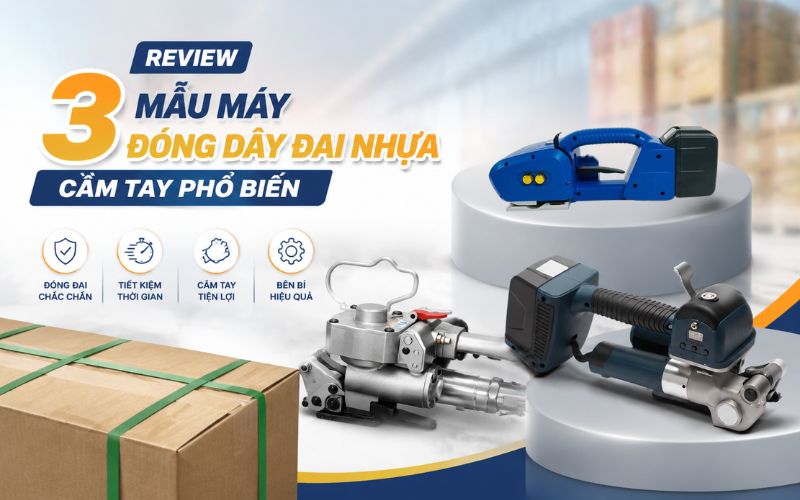 Review 3 mẫu máy đóng dây đai nhựa cầm tay phổ biến