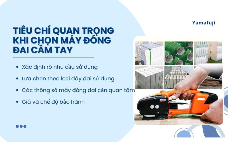 tiêu chí quan trọng khi chọn máy đóng đai cầm tay
