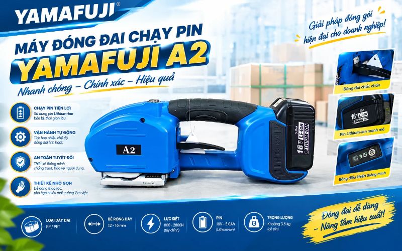 Máy đóng đai chạy pin Yamafuji A2