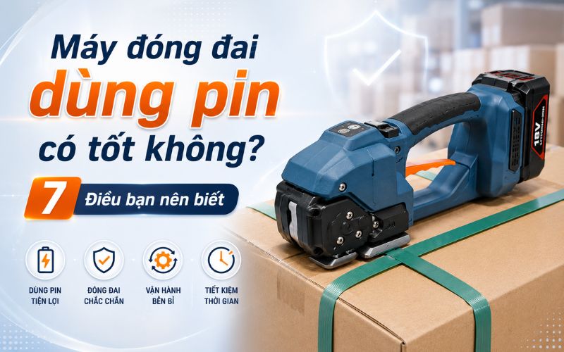 Máy đóng đai dùng pin có tốt không?