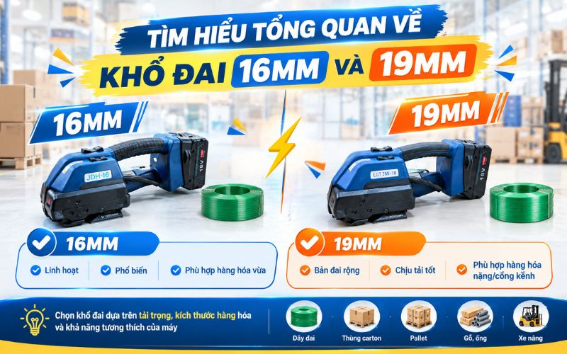 Tìm hiểu tổng quan về khổ đai 16mm và 19mm