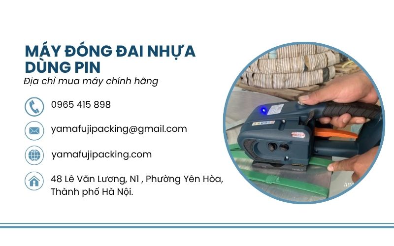 địa chỉ mua máy đóng đai nhựa dùng pin