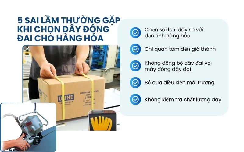 5 sai lầm thường gặp khi chọn dây đóng đai cho hàng hóa