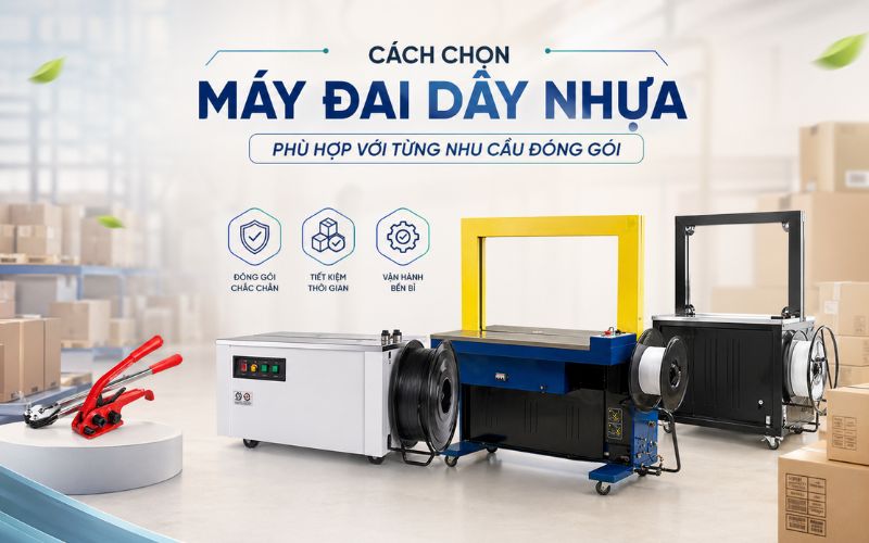 Cách chọn máy đai dây nhựa phù hợp với từng nhu cầu 