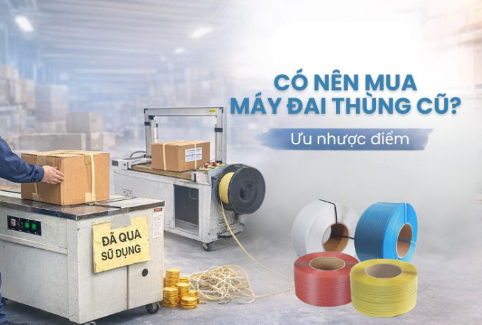 Có nên mua máy đai thùng cũ? Ưu nhược điểm