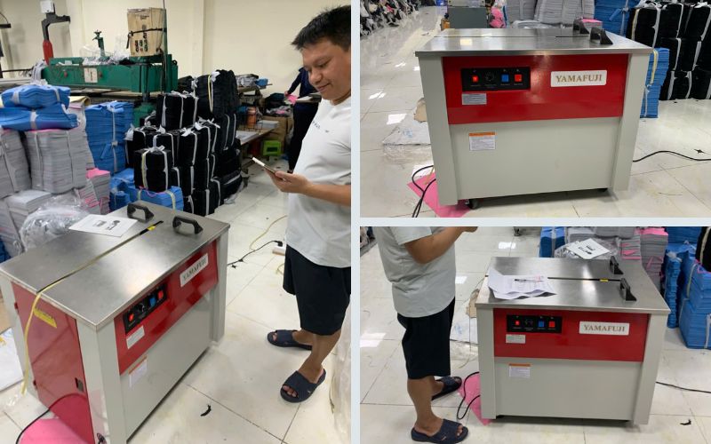 Kĩ thuật Yamafuji bàn giao máy đóng đai KZB-1 cho khách