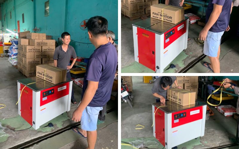 Kĩ thuật Yamafuji bàn giao máy đóng đai KZB-1 cho khách