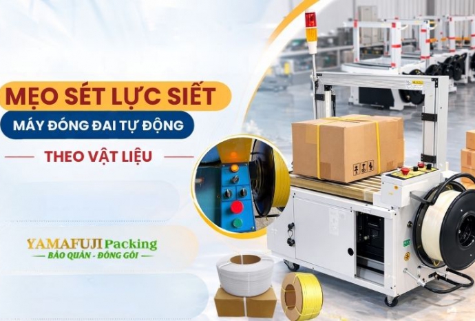 Mẹo set lực siết cho máy đóng đai tự động theo vật liệu