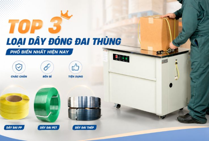 Top 3 loại dây đóng đai thùng phổ biến nhất hiện nay