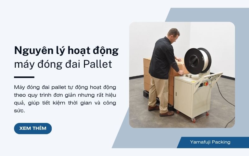 Nguyên lý hoạt động cơ bản máy đóng đai Pallet 