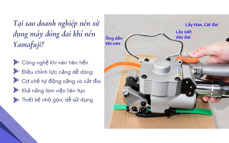sử dụng máy đóng đai khí nén Yamafuji