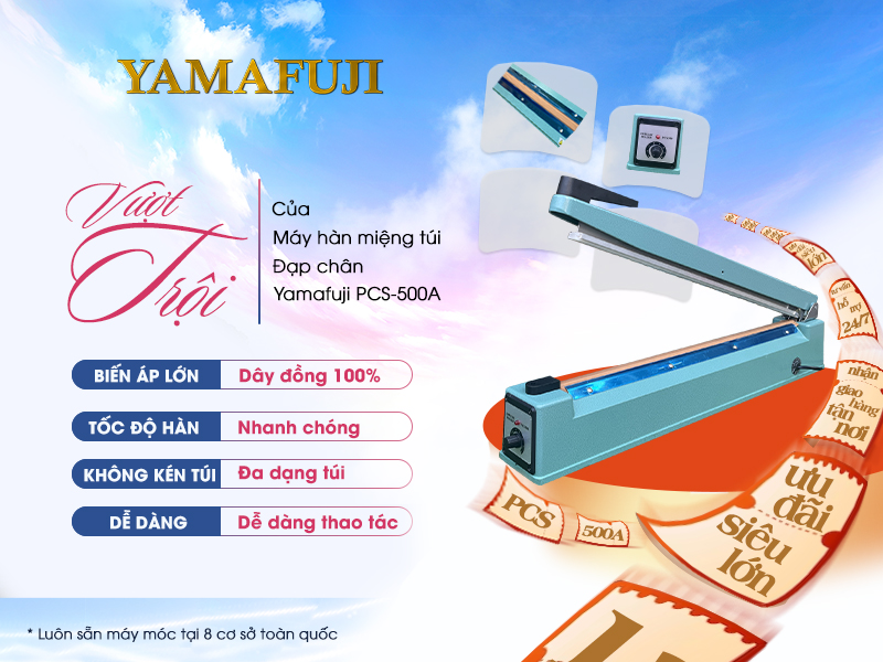 Đặc điểm nổi bật của máy hàn túi dập tay Yamafuji PCS-500A