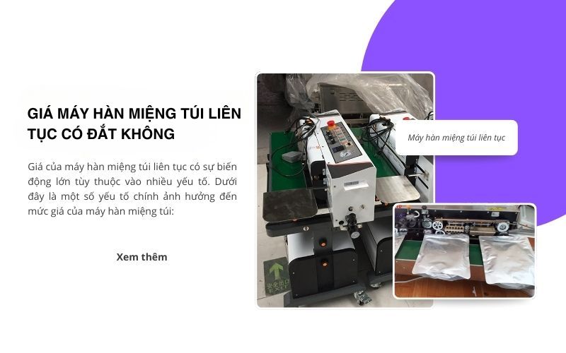 Giá máy hàn miệng túi liên tục có đắt không