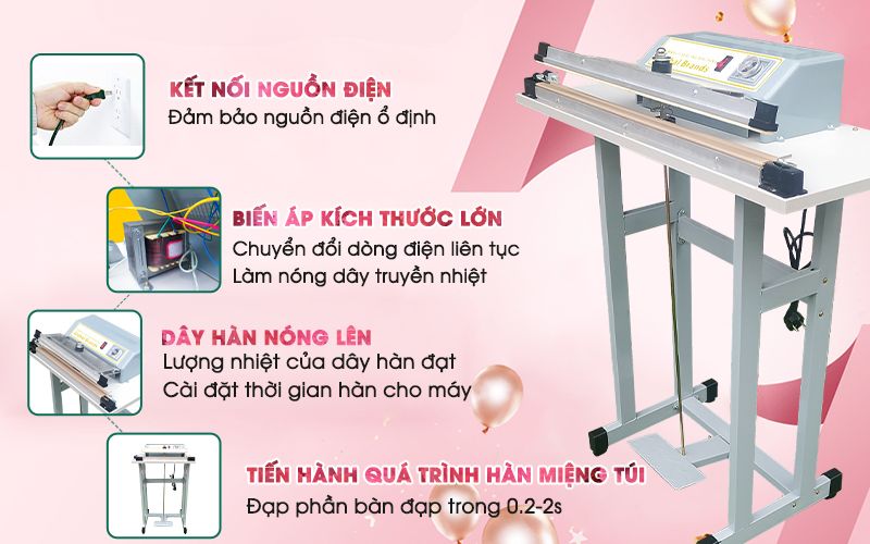 Hướng dẫn hàn miệng túi Yamafuji FRP-500