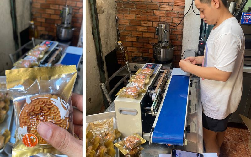Khách hàn hàn máy  hàn miệng túi