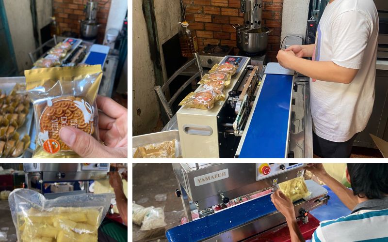 Khách hàng test máy hàn miệng túi liên tục Yamafuji