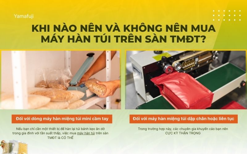 Khi nào nên và không nên mua máy hàn túi trên sàn TMĐT?