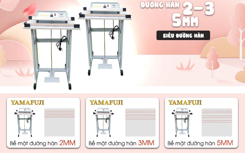 Kích thước đường hàn máy dán miệng túi dập chân FRP-400