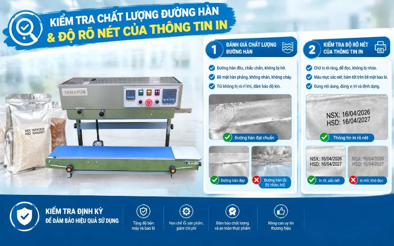 Kiểm tra chất lượng đường hàn & độ rõ nét của thông tin in