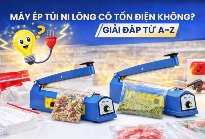 Máy ép túi ni lông có tốn điện không? Giải đáp từ A–Z