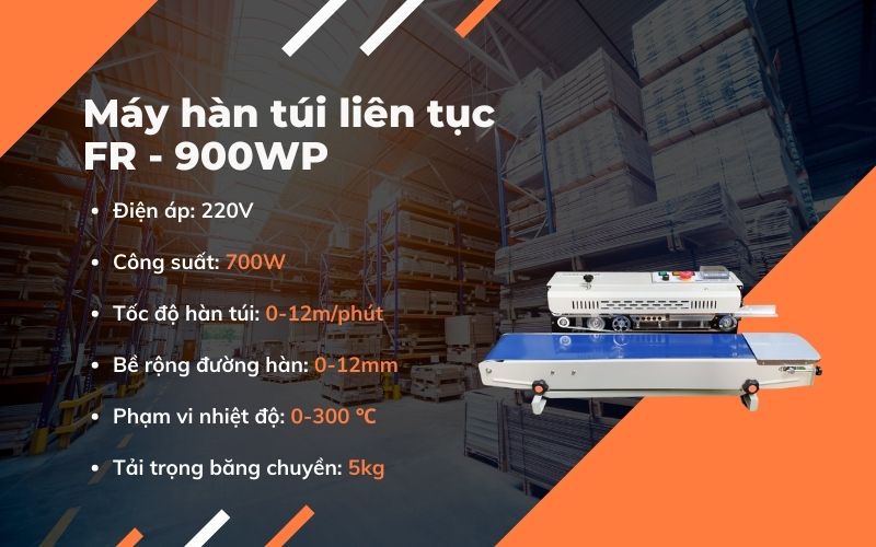 Máy hàn túi liên tục FR - 900WP