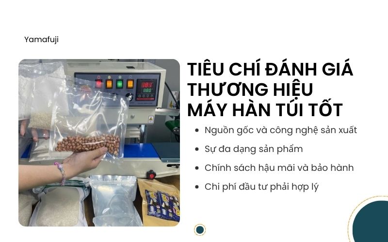 Tiêu chí đánh giá thương hiệu máy hàn túi tốt