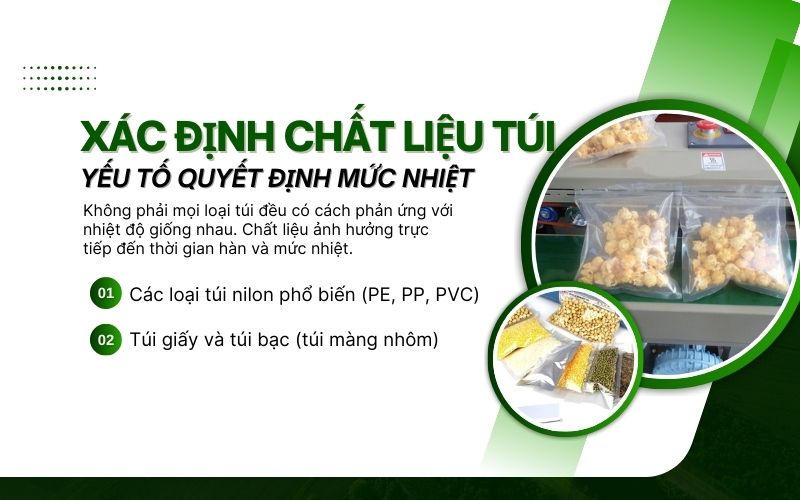Xác định chất liệu túi - Yếu tố quyết định mức nhiệt