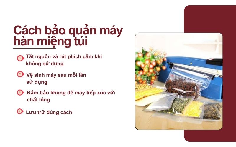 Cách bảo quản máy hàn miệng túi chi tiết