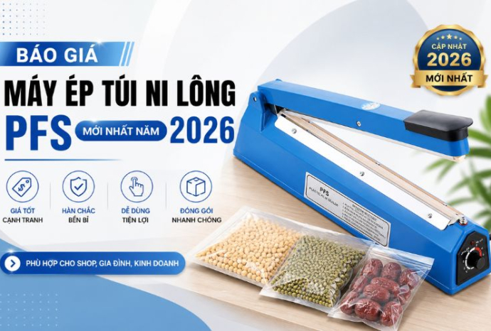 Báo giá máy ép túi ni lông nhấn tay PFS mới nhất năm 2026