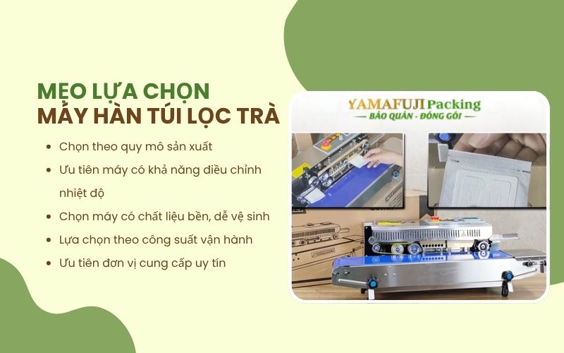 Mẹo lựa chọn máy hàn túi lọc trà phù hợp 