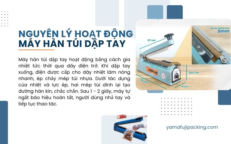 Nguyên lý hoạt động của máy hàn túi dập tay