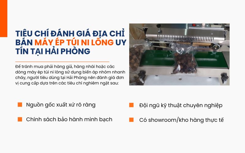 Tiêu chí đánh giá địa chỉ bán máy ép túi ni lông uy tín tại Hải Phòng