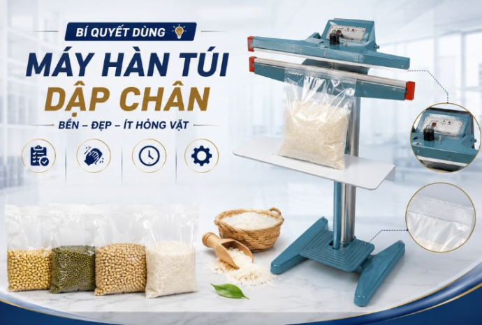 Bí quyết dùng máy hàn túi dập chân bền, đẹp, ít hỏng vặt