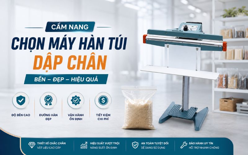 Cẩm nang chọn máy hàn túi dập chân bền, đẹp, hiệu quả