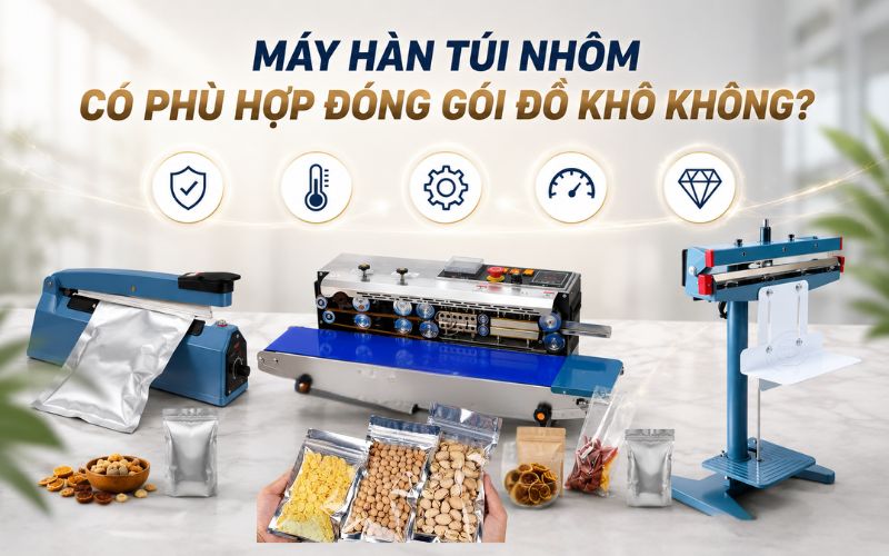 Máy hàn túi nhôm có phù hợp đóng gói đồ khô không