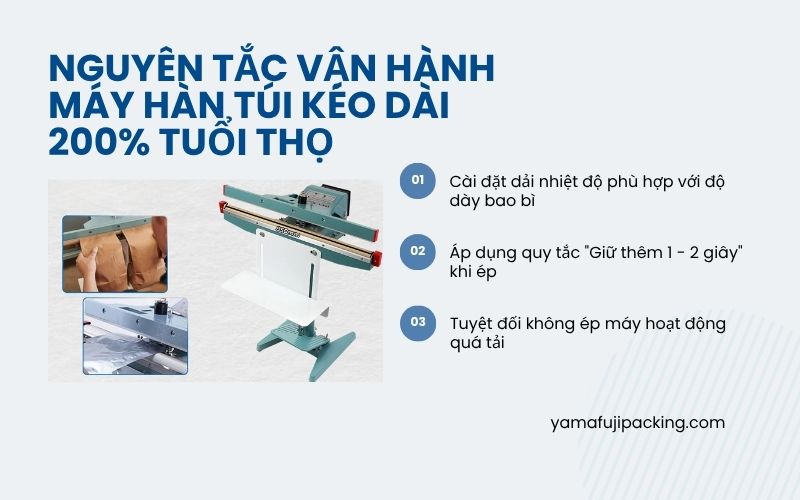 Nguyên tắc vận hành máy hàn túi kéo dài 200% tuổi thọ