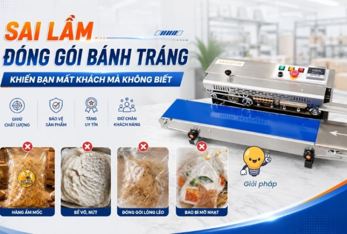 Sai lầm đóng gói bánh tráng khiến bạn mất khách mà không biết