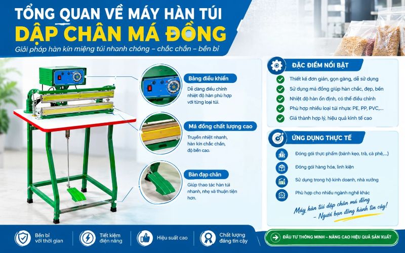 Tổng quan về máy hàn túi dập chân má đồng