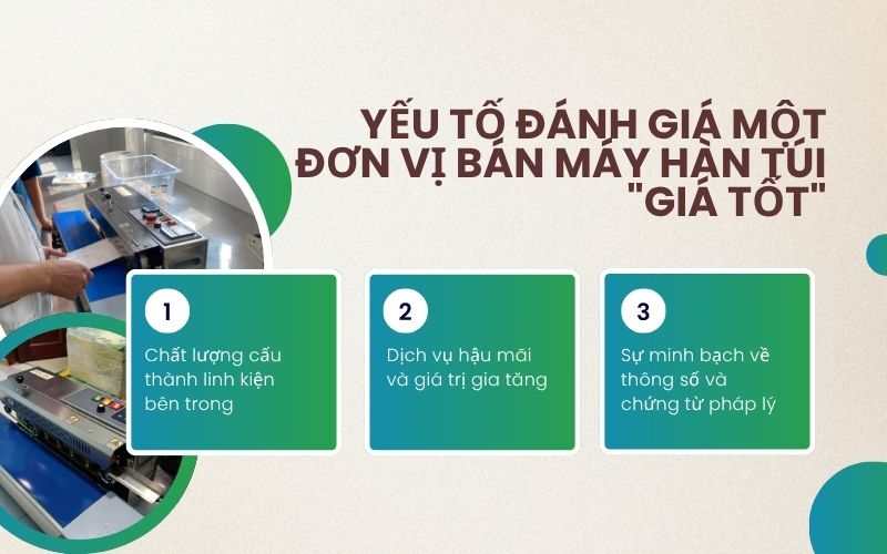 Yếu tố đánh giá một đơn vị bán máy hàn túi 
