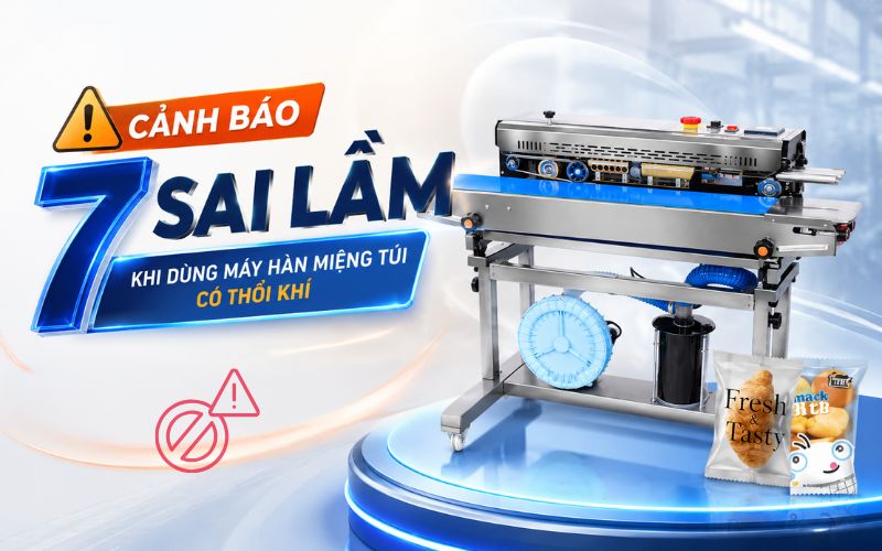 Cảnh báo 5 sai lầm khi dùng máy hàn miệng túi có thổi khí