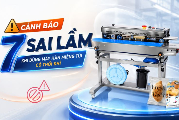 Cảnh báo 5 sai lầm khi dùng máy hàn miệng túi có thổi khí
