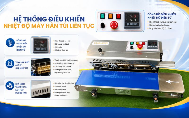 Hệ thống điều khiển nhiệt độ máy hàn túi liên tục